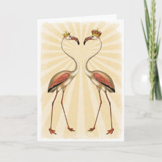 Royal Flamingos i Kärlek Kort
