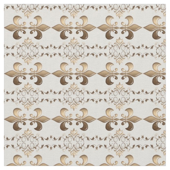 Royal, Fleur de Lis mönster Tyg (Närbild)
