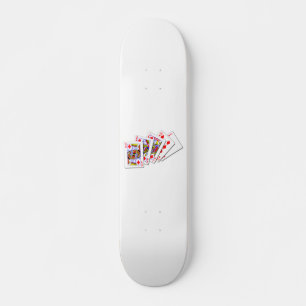Royal Flush-diamanter Mini Skateboard Bräda 18,5 Cm