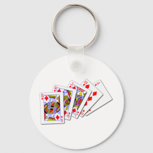 Royal Flush-diamanter Nyckelring