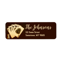 Royal Flush Poker Returadressetiketter Returadress Etikett