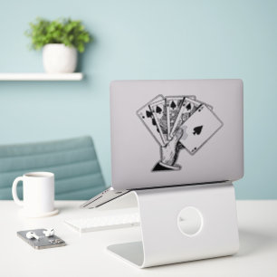 Royal Flush Vintage Pokerhand Sticker Klistermärken