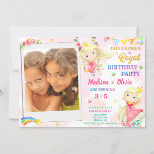 Royal födelsedag för fotoprinsessans födelsedag inbjudningar