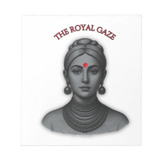Royal Gaze Indian Queen Minimalist Bold Lin Anteckningsblock