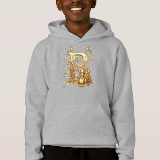 Royal Gold B Luxury Snowman Boys Hoodie T Shirt