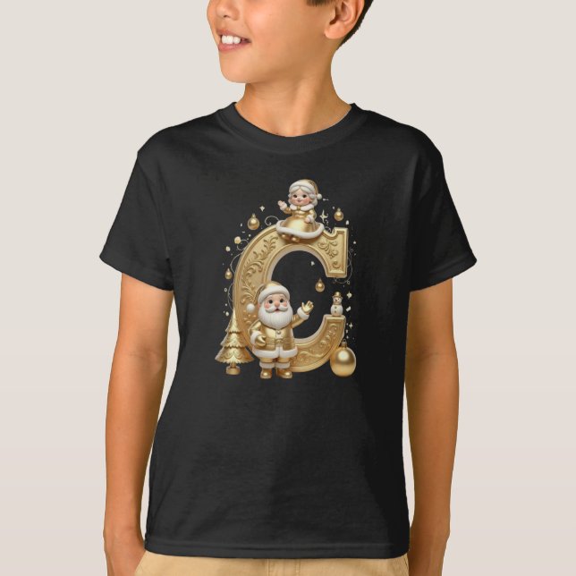 Royal Gold C Santa Boys Holiday Basic Tee (Framsida)