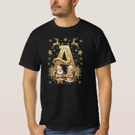 Royal Gold Letter A Luxury Essential Shirt T