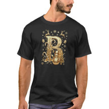 Royal Gold Letter B Luxury Snowman Shirt
