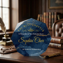 ​Royal Gold & Navy Retirement Award Plaque