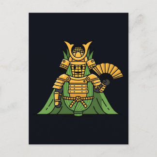 Royal Golden Corn Samurai Commander Illustration Vykort