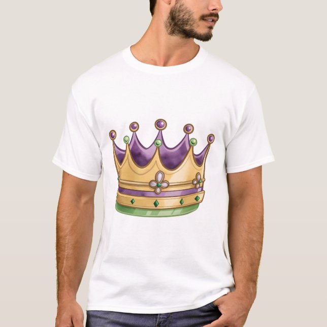 Royal Golden Crown with Jewels T Shirt (Framsida)