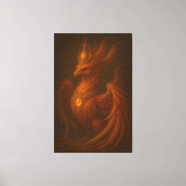Royal Golden Phoenix – Elite Fine Art Collection Canvastryck (Framsida)