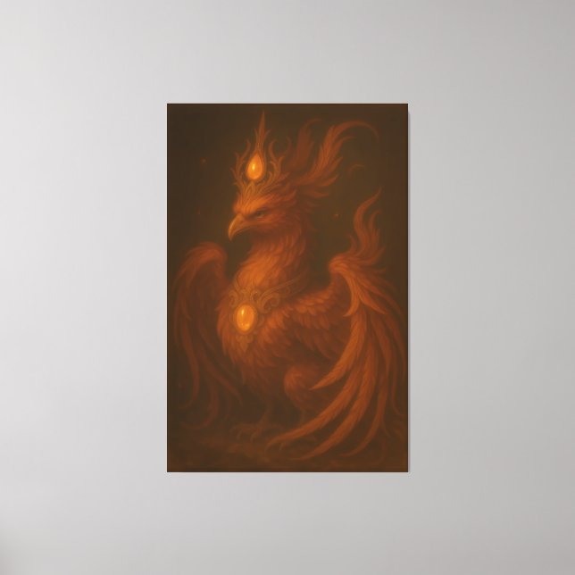 Royal Golden Phoenix – Elite Fine Art Collection Canvastryck (Framsida)