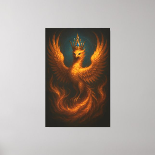 Royal Golden Phoenix · Luxury Fine Art Canvas Prin (Framsida)