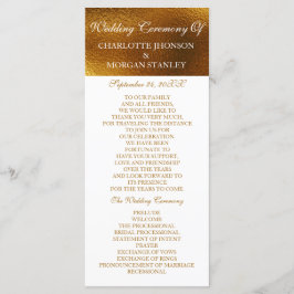 Royal Golden Shiny White-Bröllopsprogrammet Program