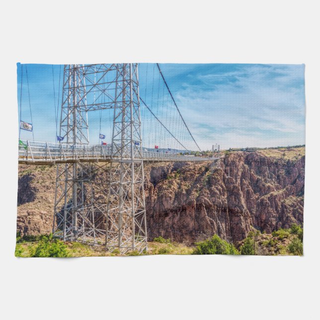 Royal Gorge Bridge Side View Kitchen Towel Kökshandduk (Horisontell)