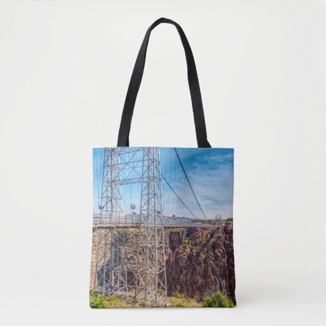 Royal Gorge Bridge Side View Tote Bag Tygkasse (Framsida)