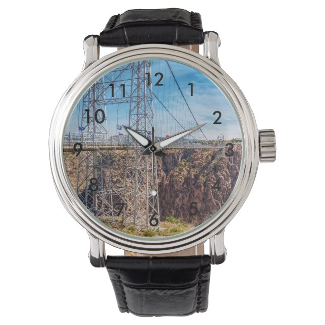 Royal Gorge Bridge Side View Wrist Watch Armbandsur (Framsida)