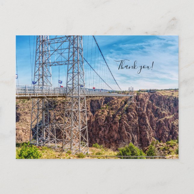 Royal Gorge Bridge Sidovy Bild Tack Vykort (Framsida)