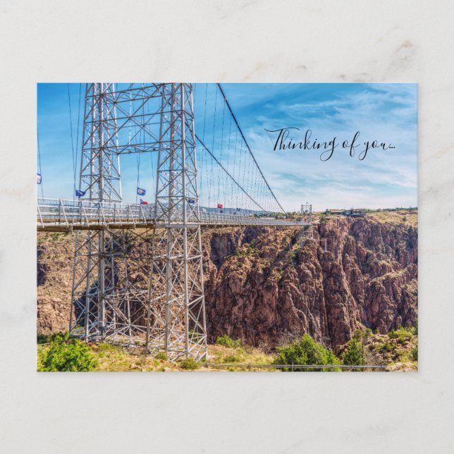 Royal Gorge Bridge Sidovy vy Tänker på dig Vykort (Framsida)