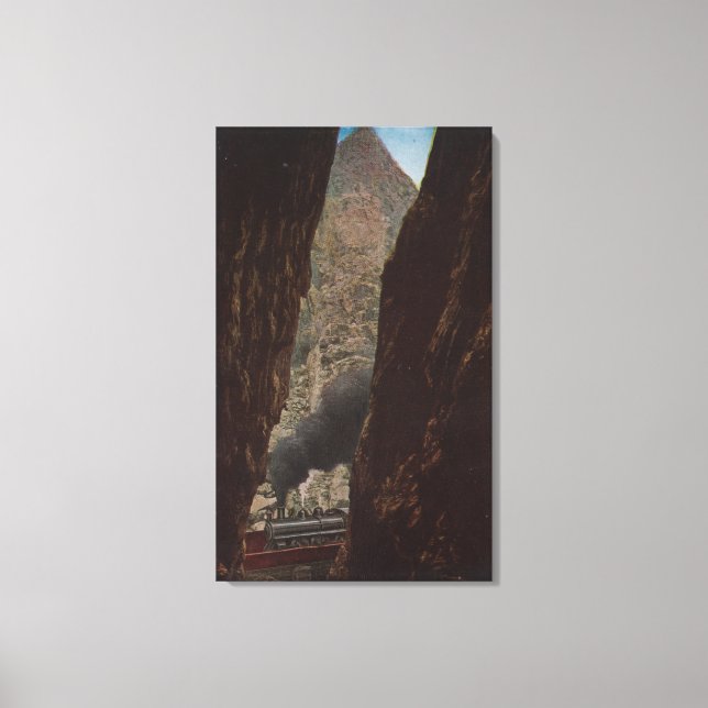 Royal Gorge, CO - View a Crevice in Royal Canvastryck (Framsida)