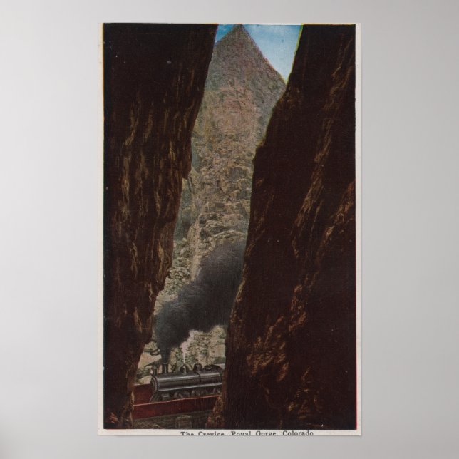 Royal Gorge, CO - View a Crevice in Royal Poster (Framsidan)