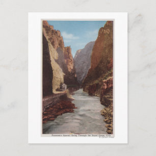 Royal Gorge, CO - View of Tåg , River Vykort