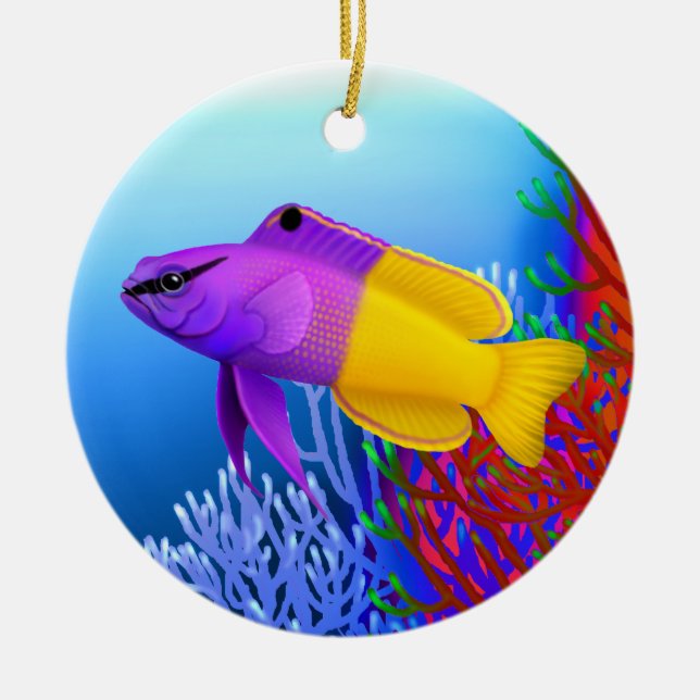 Royal Gramma Basslet Reef Fish Ornament (Framsidan)