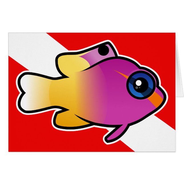 Royal Gramma Dive Flagga Hälsningskort (Framsidan Horizontal)