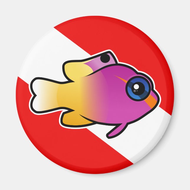 Royal Gramma Dive Flagga Magnet (Framsidan)