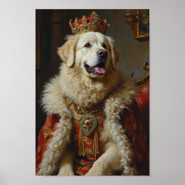 Royal Great Pyrenees Portrait Poster (Framsidan)
