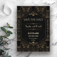 Royal Guld Black Underbar Gatsby 1920-talet Spara 