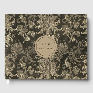 Royal Guld Damask bröllopsgäst Bok