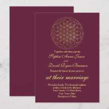 Royal Guld Flower of Life Helig Geometry Bröllop