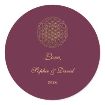 Royal Guld Flower of Life Helig Geometry Bröllop
