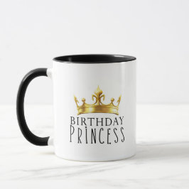 Royal Guld Krona Birthday Princess Cute Mugg