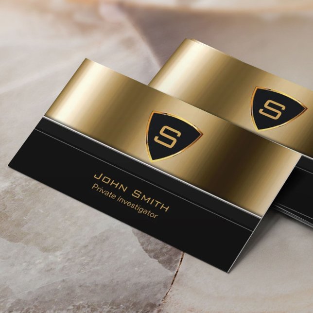 Royal Guld Shield Investigator Visitkort (Skapare uppladdad)