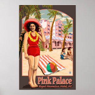 Royal Hawaiian Hotel i Hawaii Poster