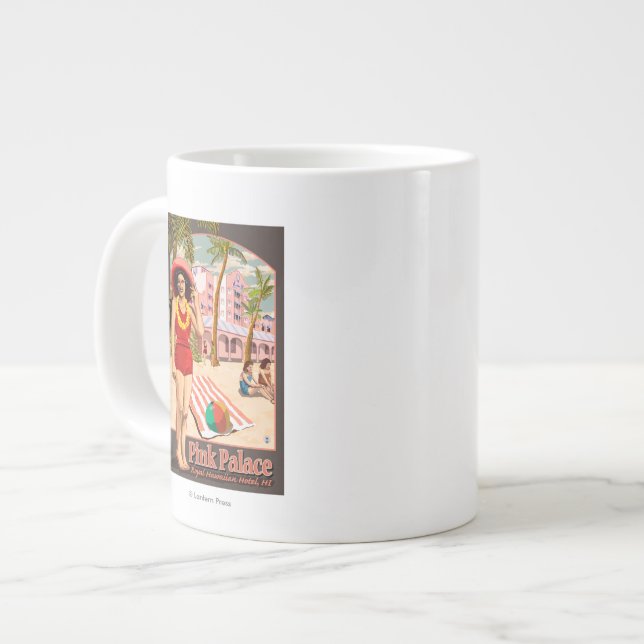 Royal Hawaiian Hotel på Hawaii Jumbo Mugg (Framsida vänster)