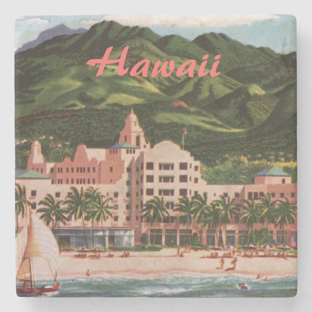 Royal Hawaiian Hotel Stencoaster Stenunderlägg (Framsidan)