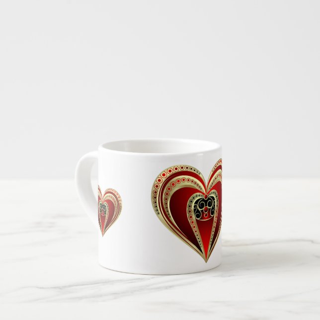Royal Heart Espressomugg (Framsida vänster)