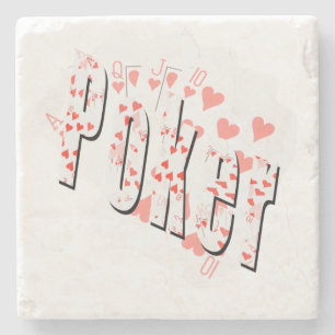 Royal Heart Flush Poker-Logotyp Stenunderlägg