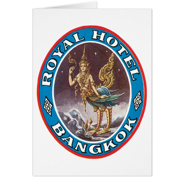 Royal Hotel Bagkok Hälsningskort (Framsidan)