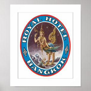 Royal Hotel Bangkok (vit) Poster