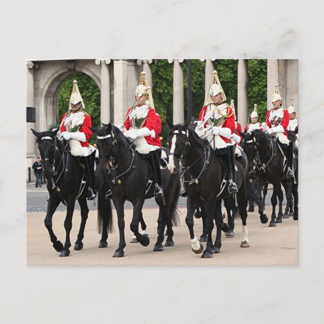 Royal Household Cavalry, London, England Vykort (Framsida)