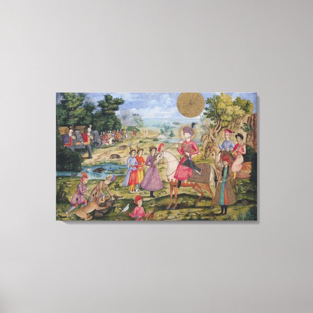 Royal Hunt, från Isfahan, Iran Canvastryck (Framsida)