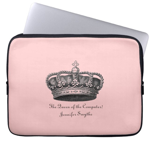 Royal i rosa laptop sleeve (Framsidan)