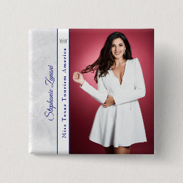 Royal Ice Pageant Sash Button Pin Knapp