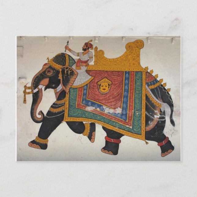 Royal Indian Elephant Vykort (Framsida)