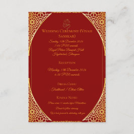 | Royal Indian Marriage Information Insert Tilläggskort